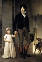 Francois Gerard - Jean Baptist Isabey Miniaturist With His Daughter